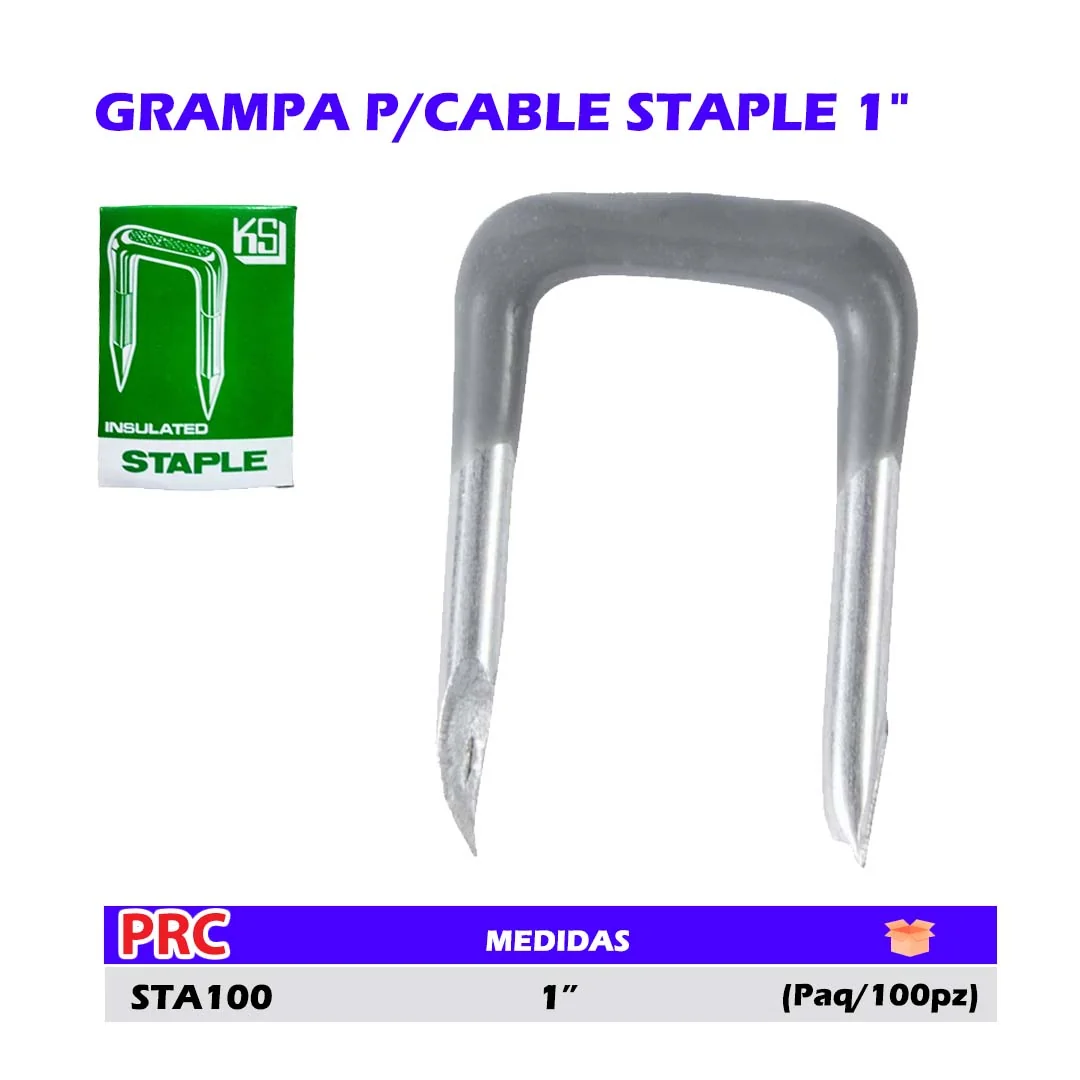 GRAMPA P/CABLE STAPLE 1" (Paq/100pz)