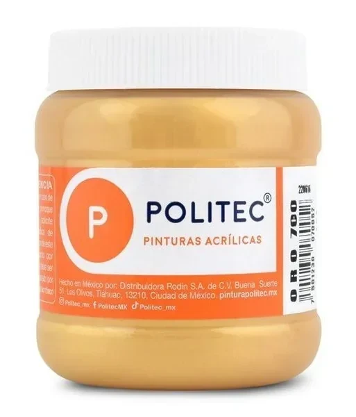Politec pintura oro   frasco 20 ml
