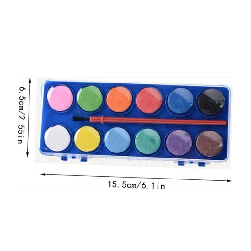 Set de acuarelas escolares 12 colores 2