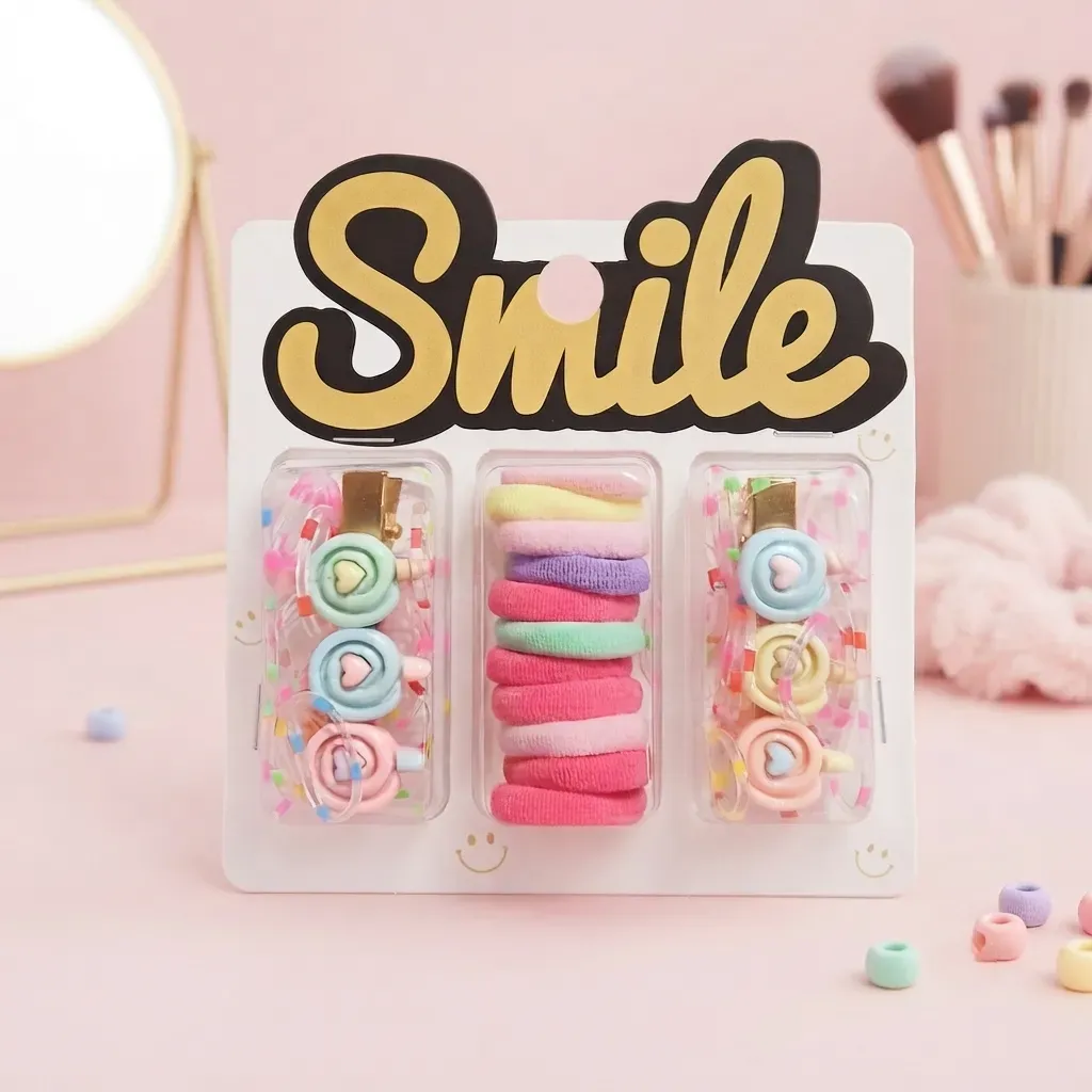 Set de Ligas y Vinchas Smile para Cabello