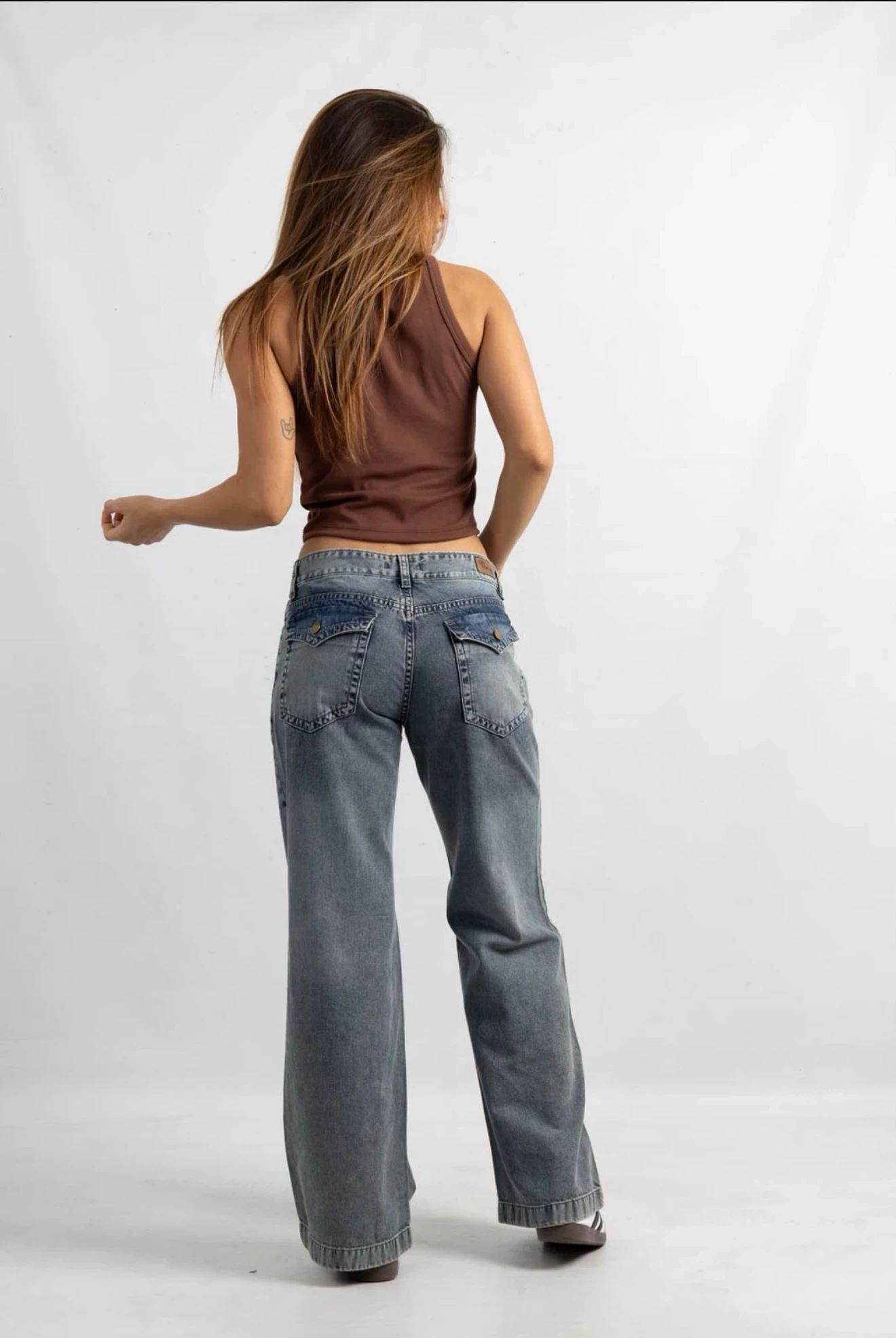 WIDE LEG OXIDO CON TAPA