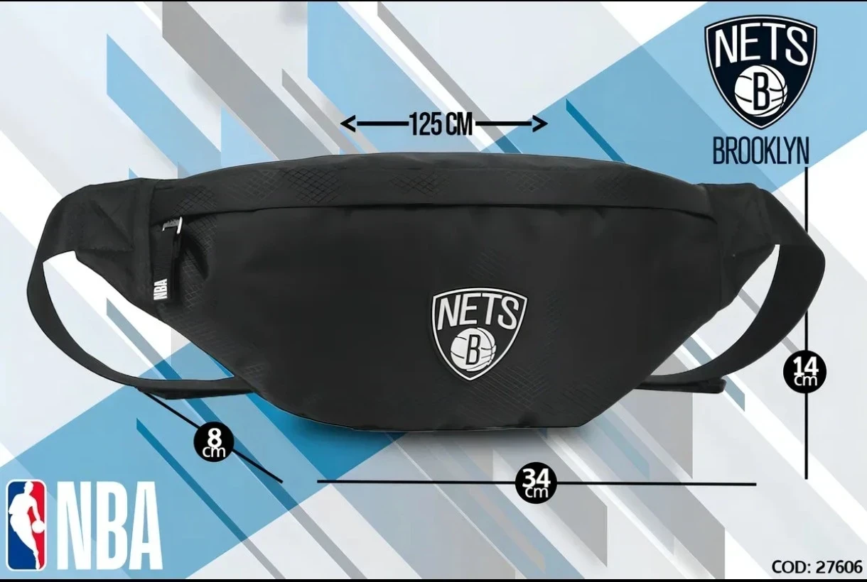 Riñonera NBA NETS NEGRO 3