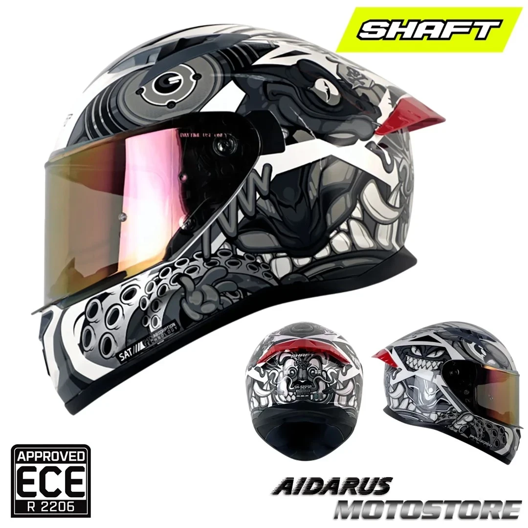 CASCO SHAFT 522SP COMIC BLANCO BRILLO