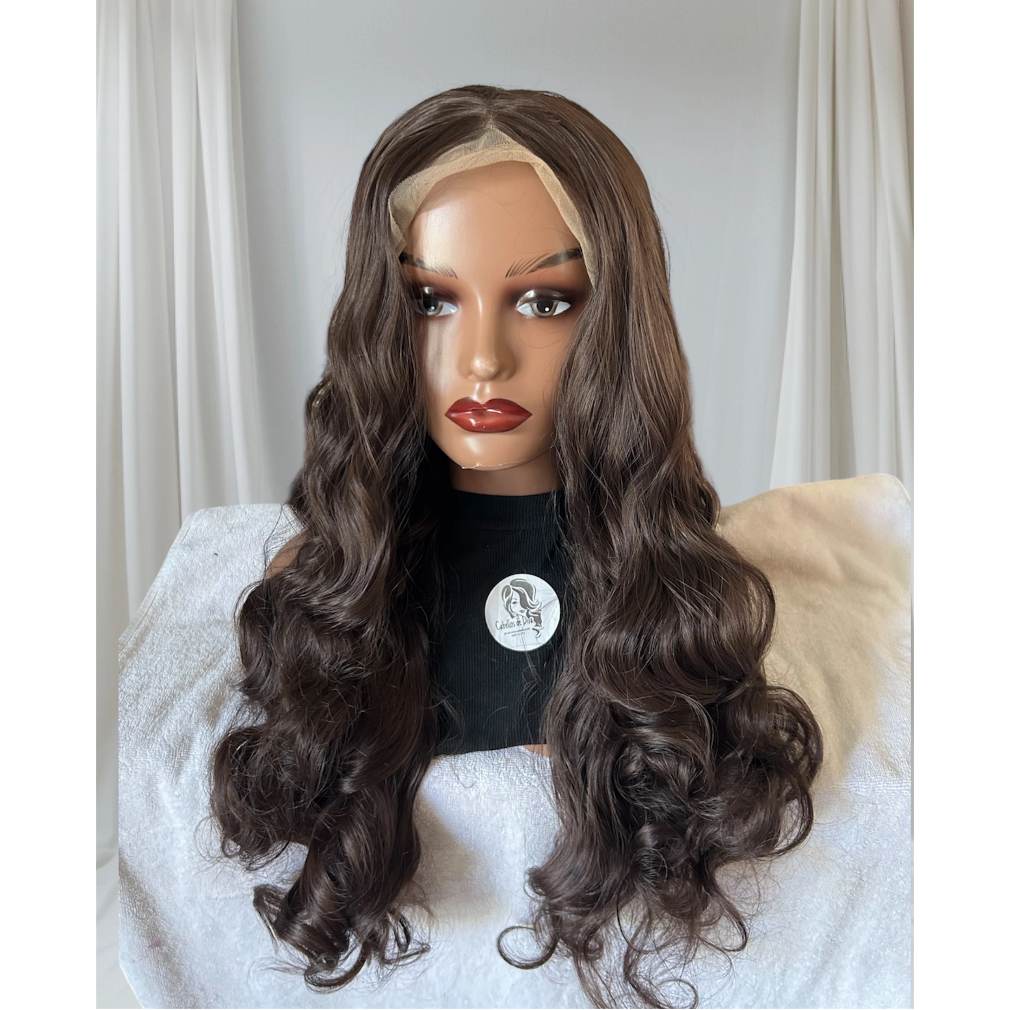 Peluca Semi natural de 28 ” frontal lace 13x4 