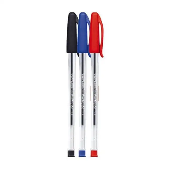 Juego de 3 plumas bic azul, negra y roja.