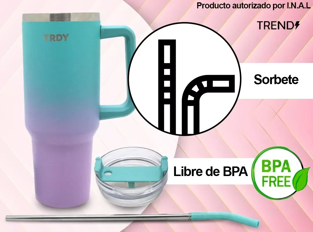 Vaso Trendy 1.2lts acero inoxidable  4