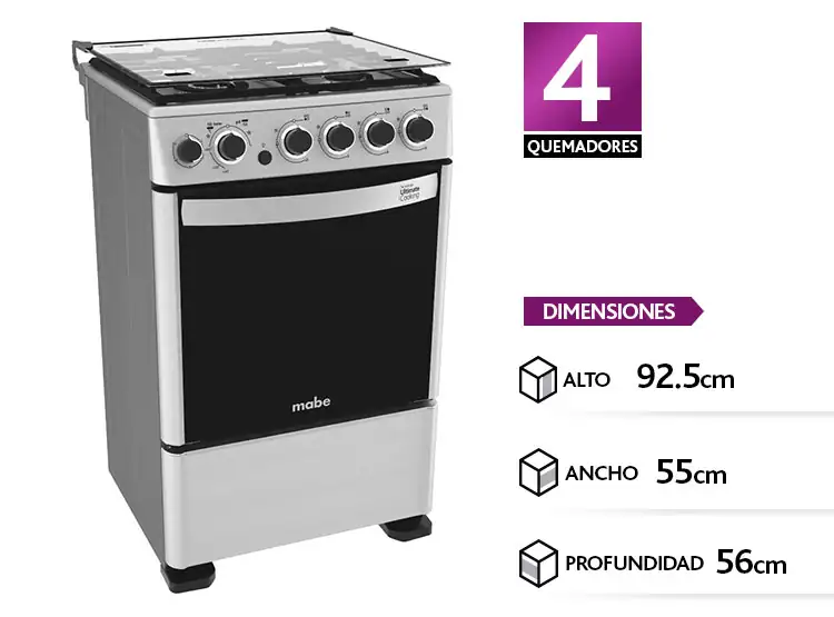 COCINA MABE CMC5560FXO 4 PL