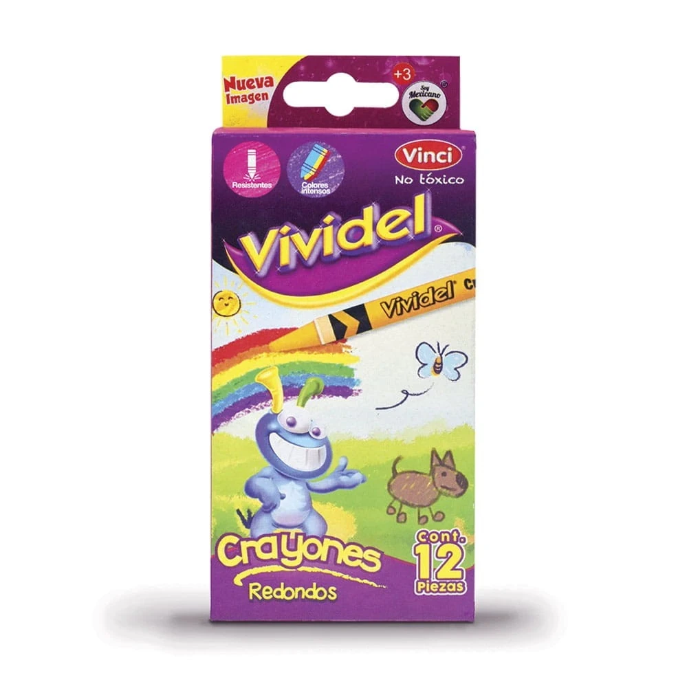 Crayola vividel con 12 colores delgados redonda