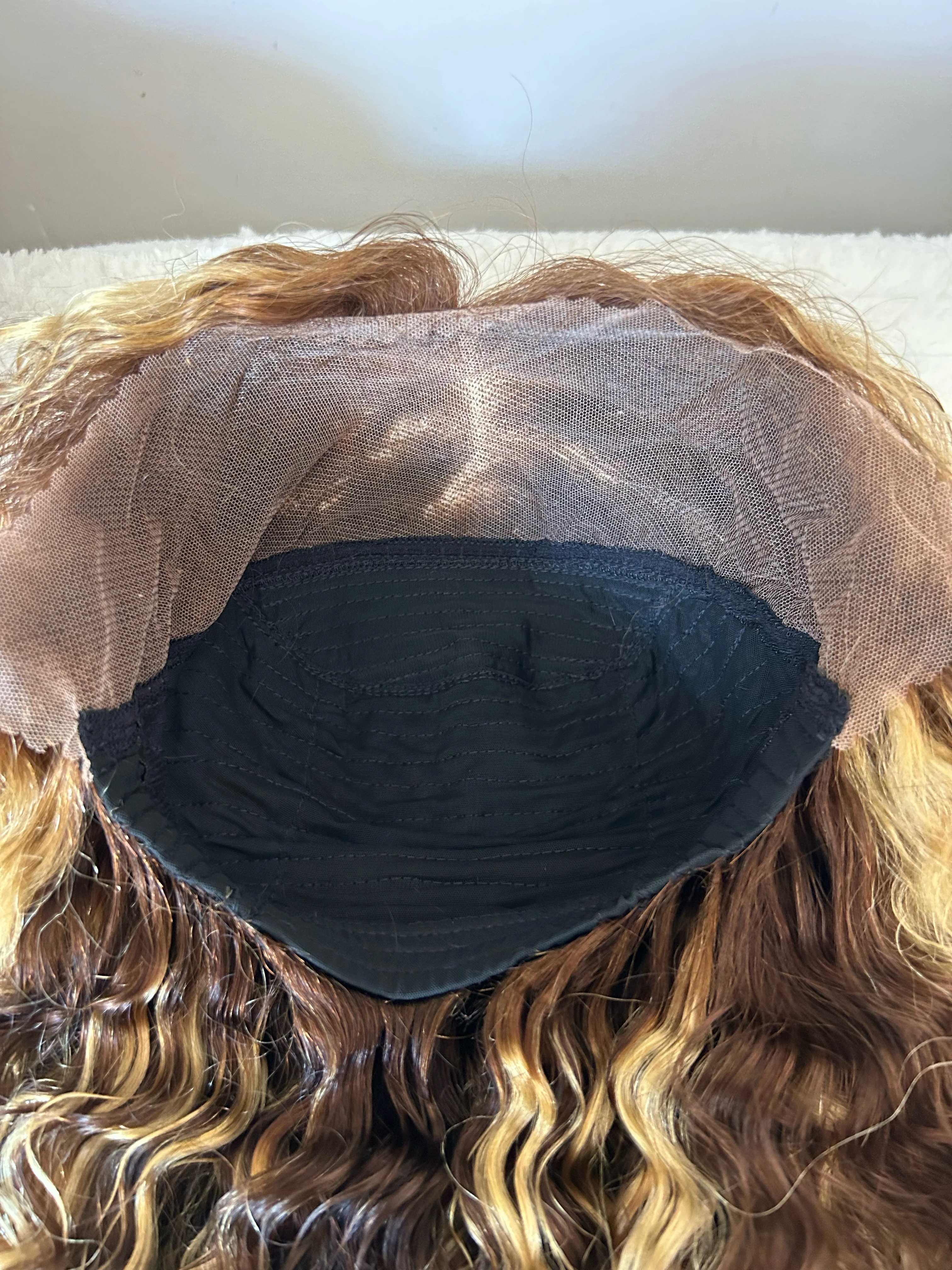 Peluca cabello humano 12” color 4/27, frontal 13x4  5