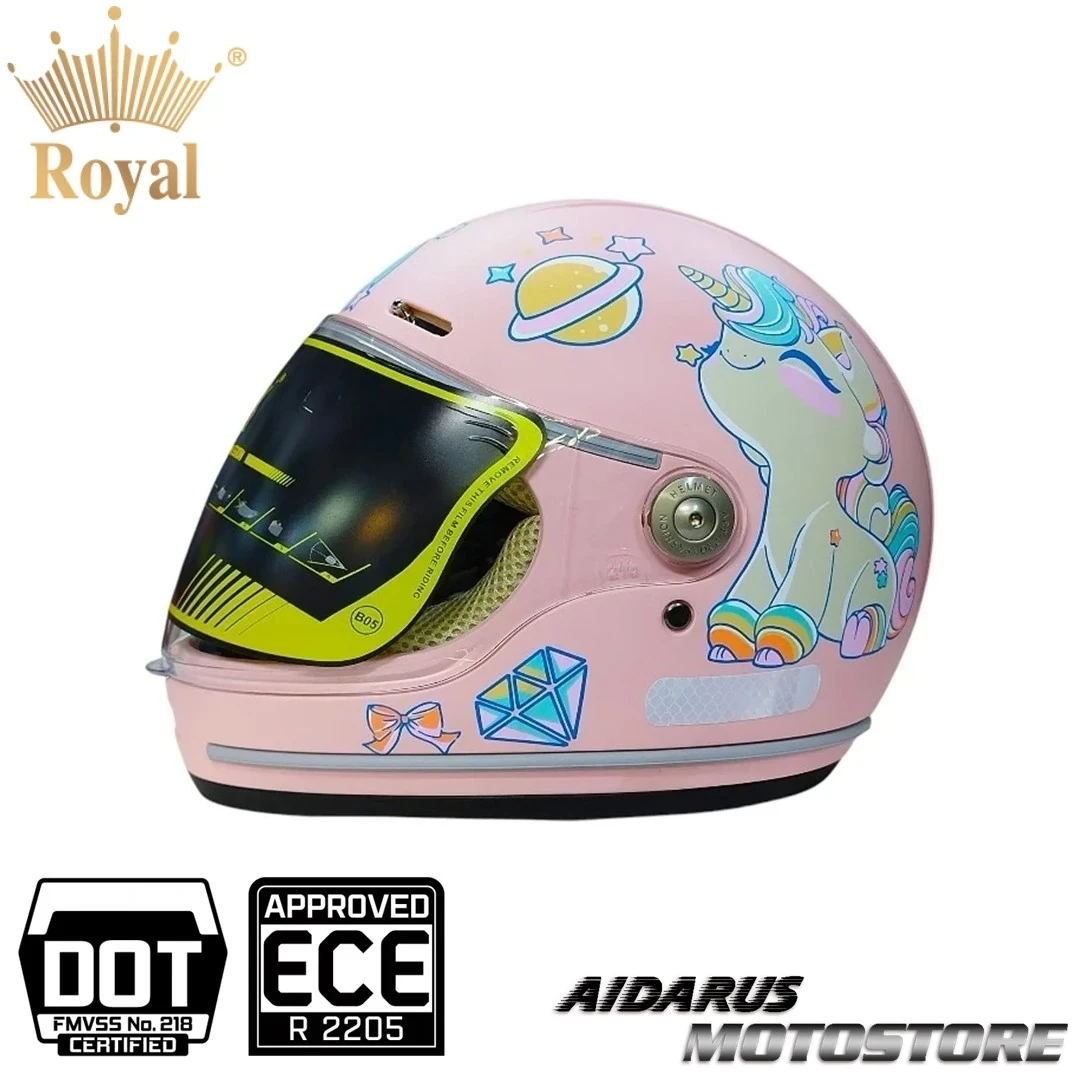 CASCO NIÑA ROYAL UNICORNIO MATE