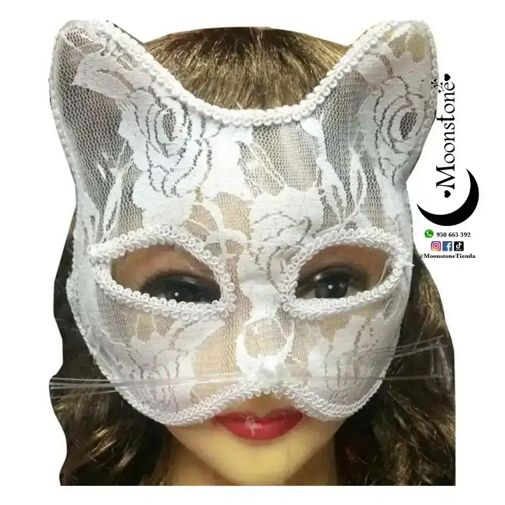 Mascara de gato de tela 
