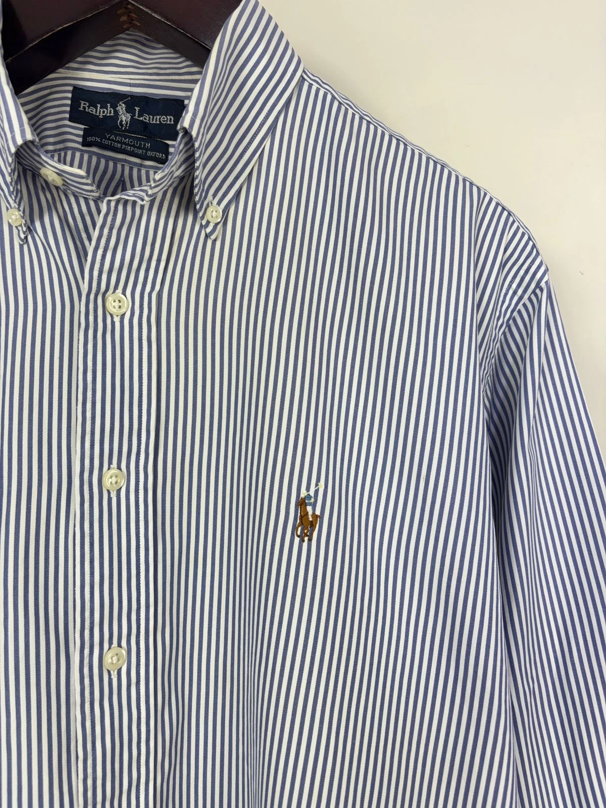 RALPH LAUREN "YARMOUTH" PINPOINT OXFORD SHIRT 4