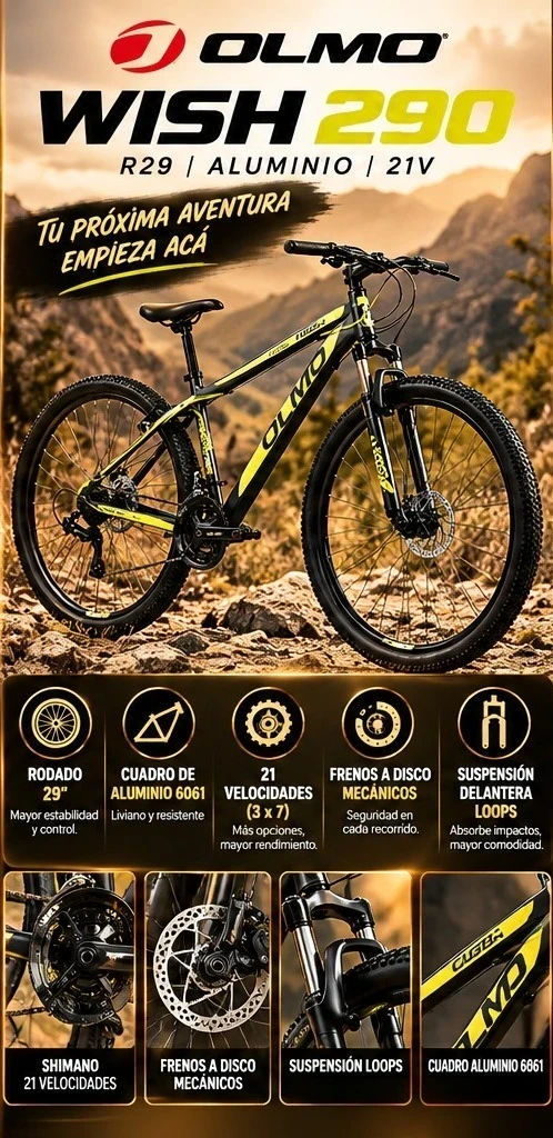 OLMO WISH 290 R29 — AMARILLA *CONSULTAR DISPONIBILIDAD CON EL VENDEDOR*