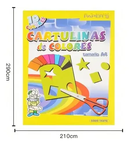 BLOCK DE CARTULINAS DE COLORES