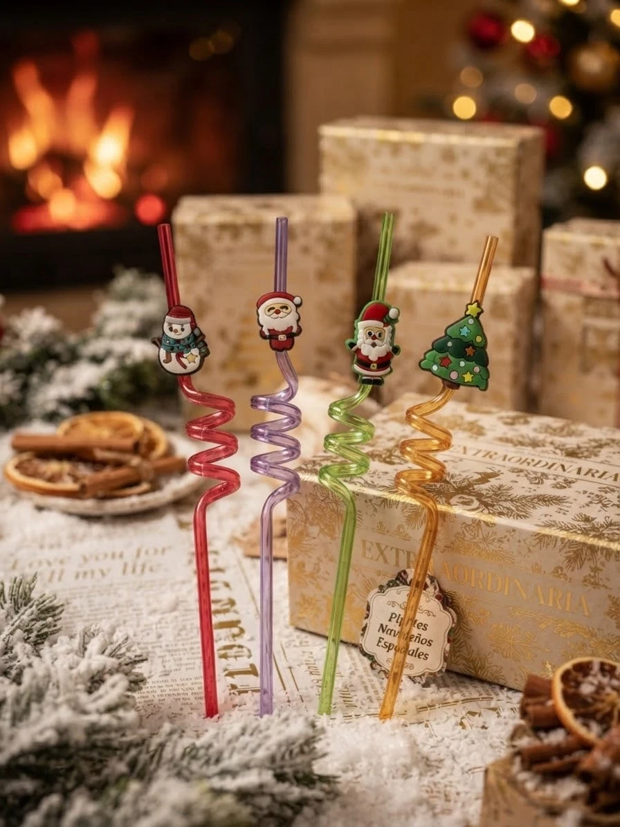 SET DE 4 popotes navideños