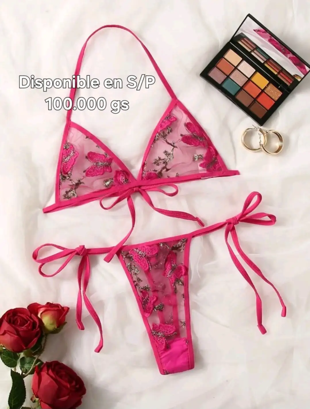 Lenceria Fucsia Fiori