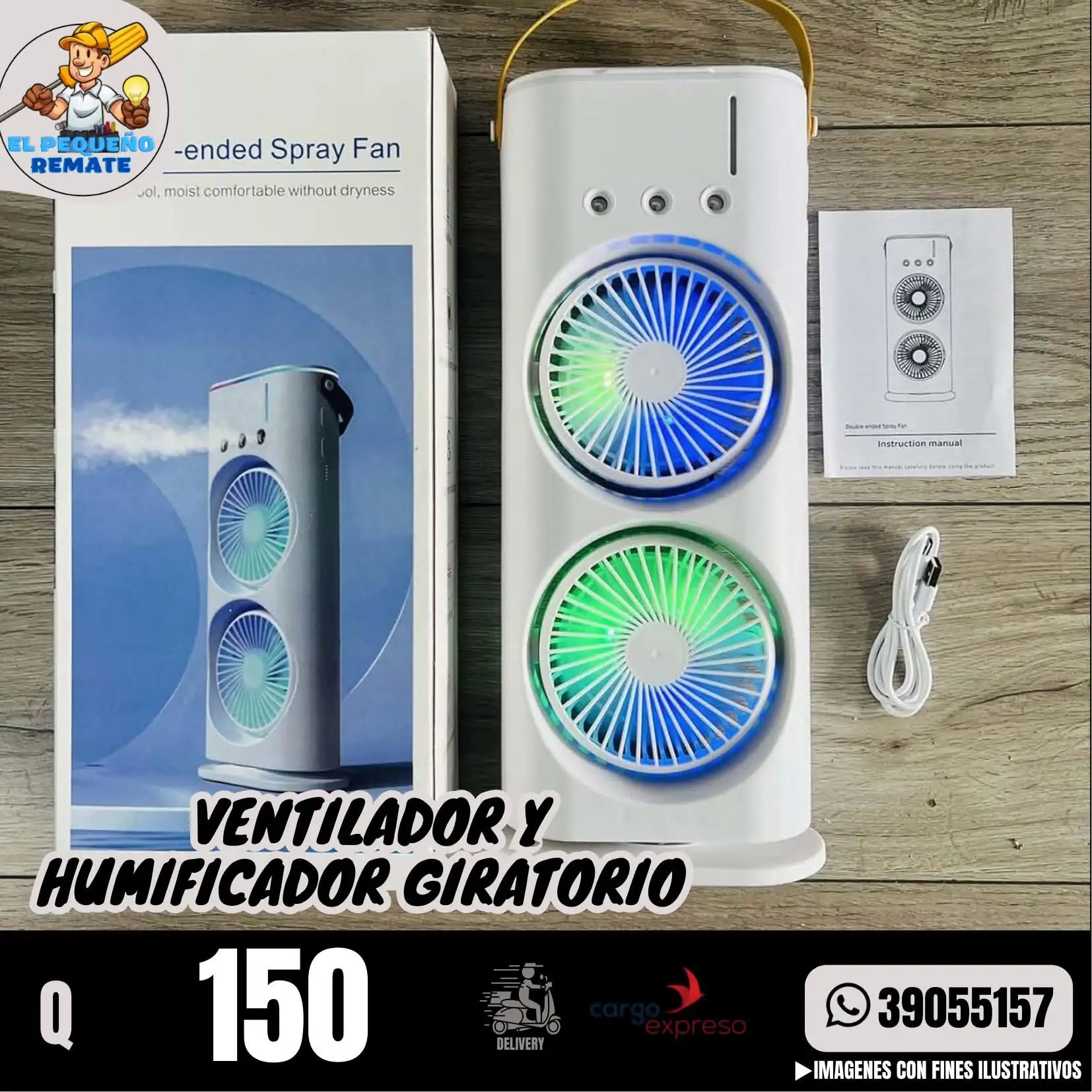 VENTILADOR Y HUMIFICADOR GIRATORIO 