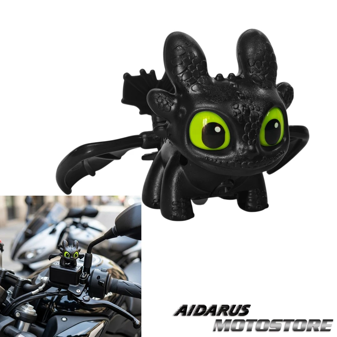 ADORNO DECORATIVO DRAGÓN "CHIMUELO" CON LUZ LED PARA MOTOCICLETA