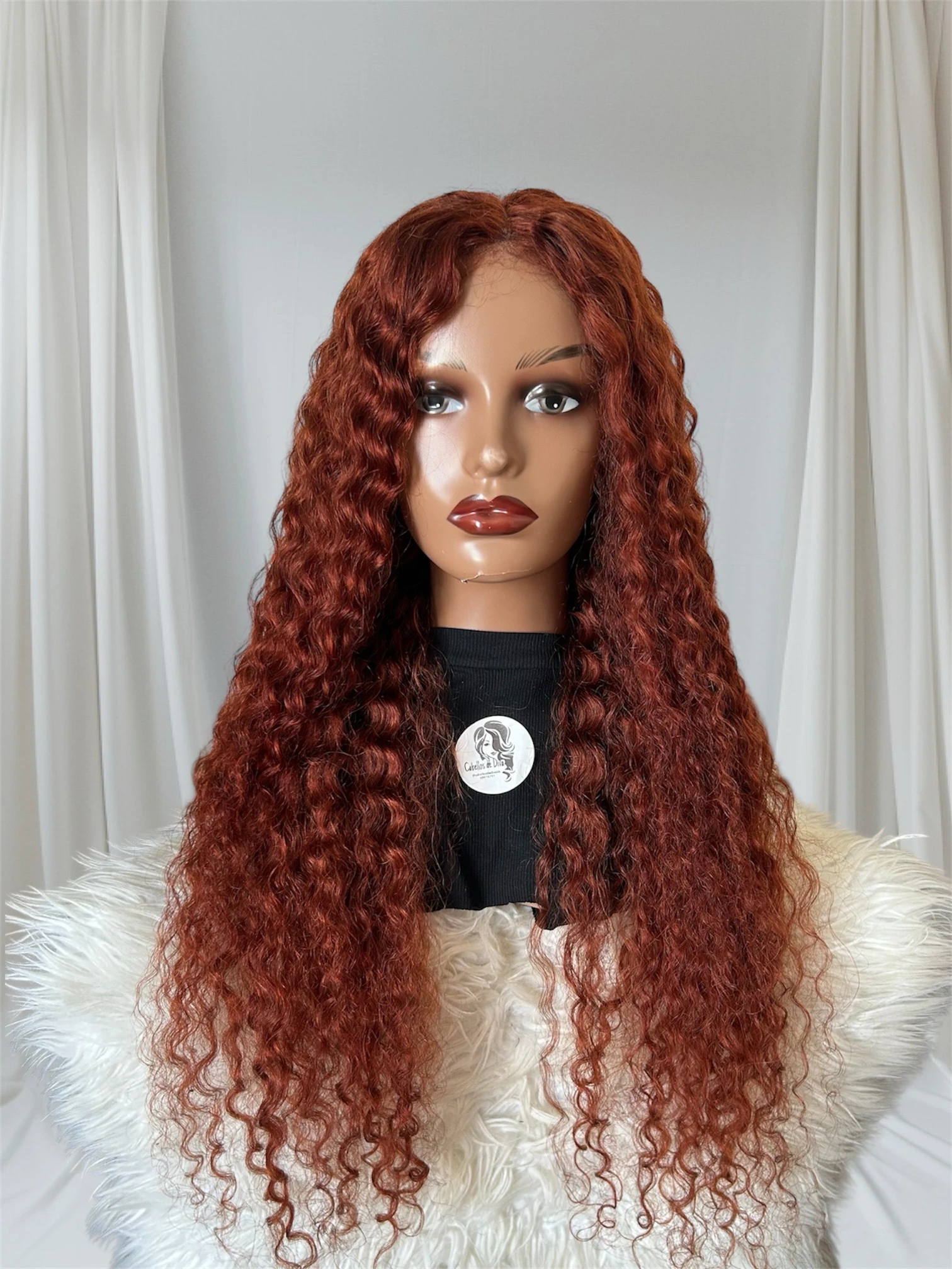 Peluxa Rizada cabello humano, 34 pulgadas, frontal lace 13x4 glueless  3