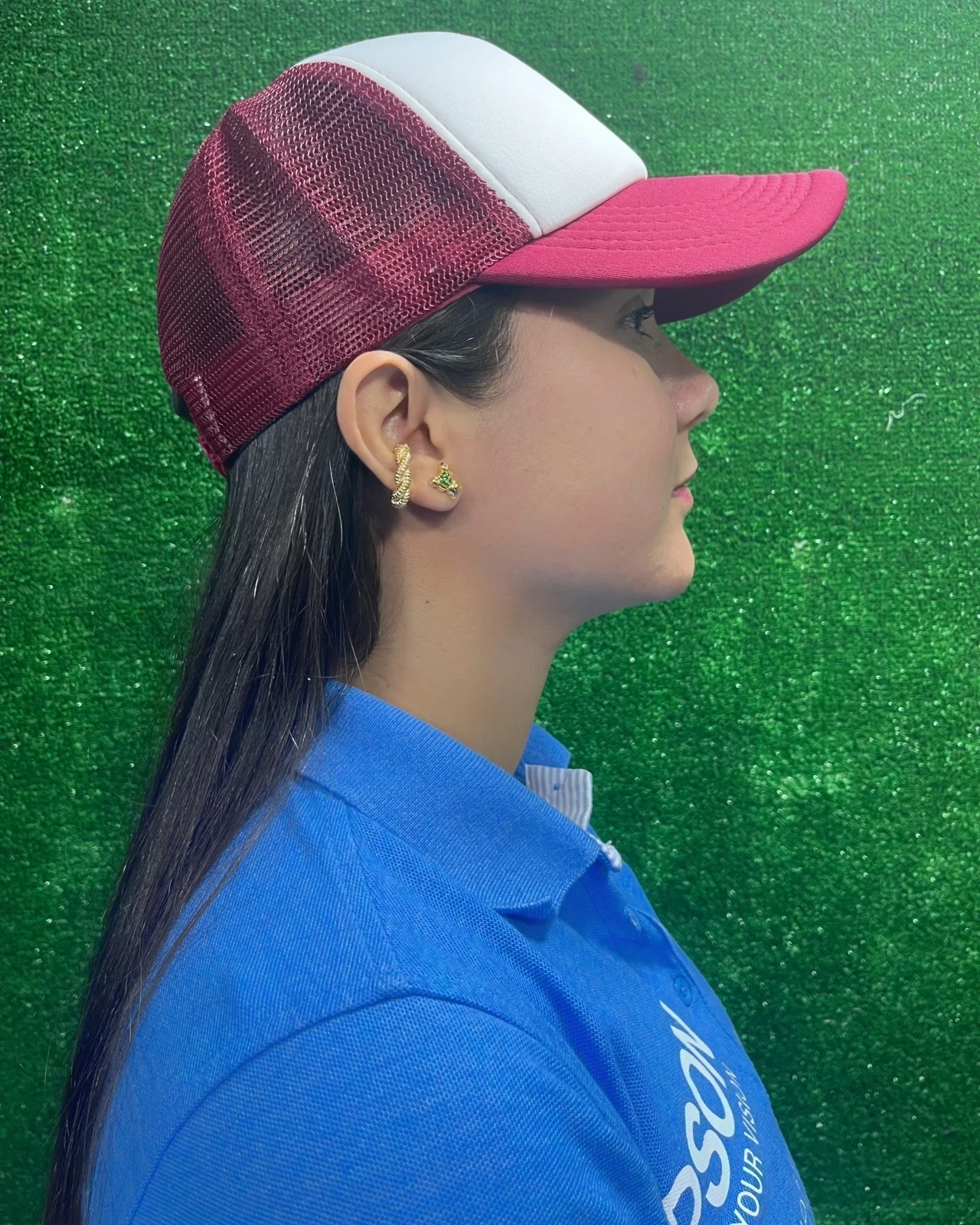 Gorra En Malla Frente Blanco 4