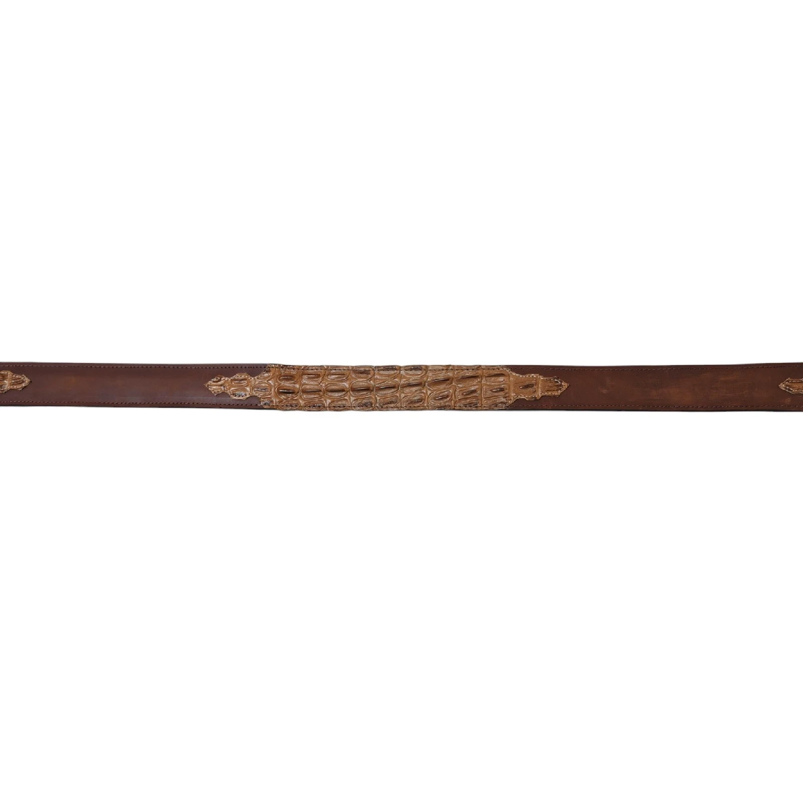 Cinturon vaquero cuero estampa de cocodrilo 2