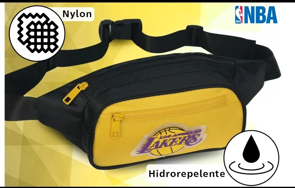 Riñonera NBA LAKERS negro amarillo 4