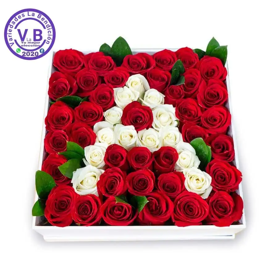Cajas cuadradas de rosas 