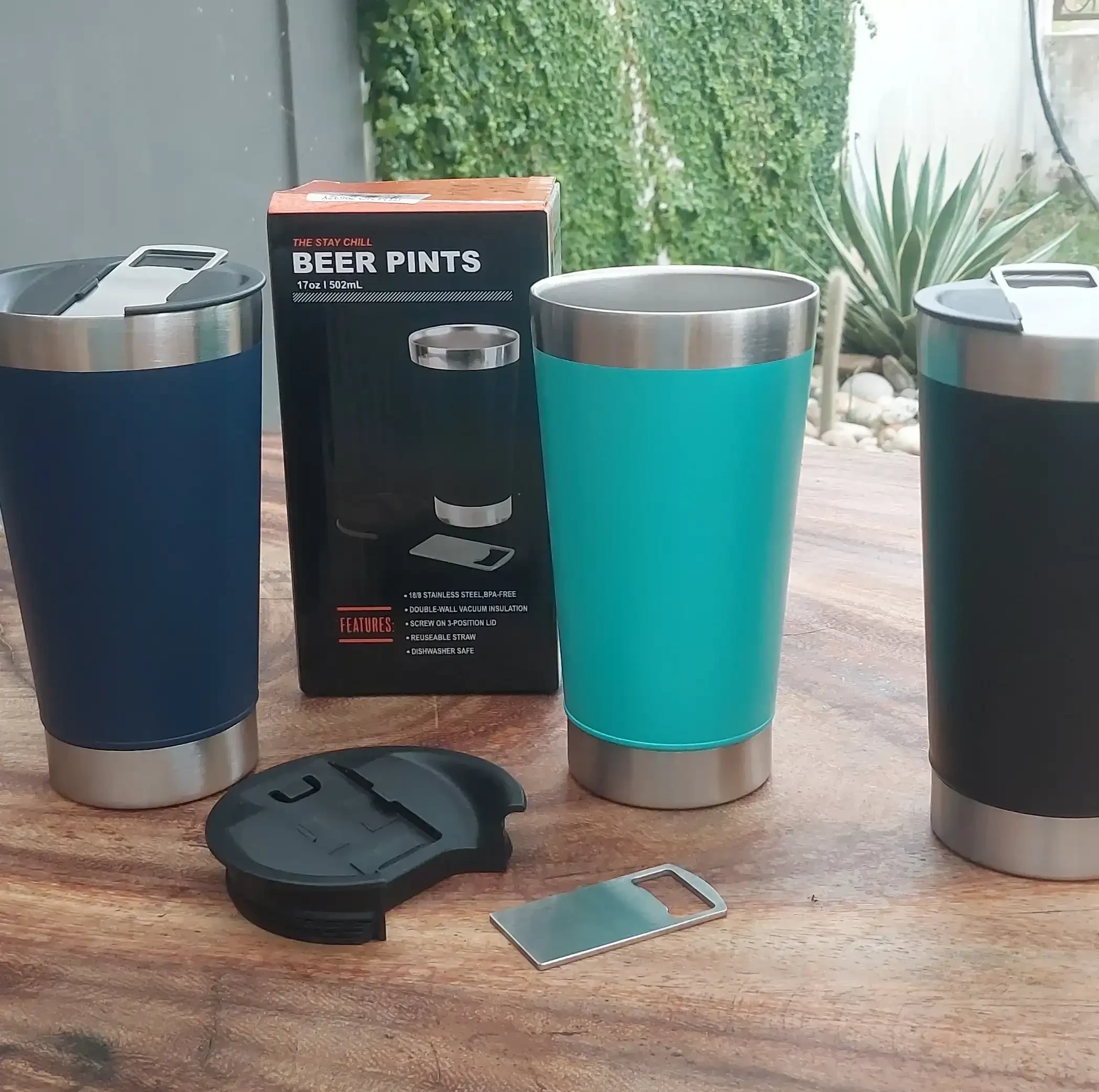 Termo para bebida con Destapador 