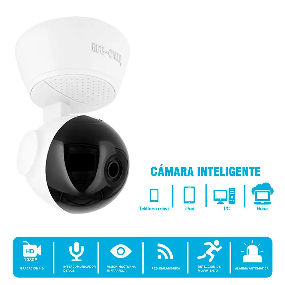 Camara De Seguridad 1080P Vision Nocturna Con Alarma  4