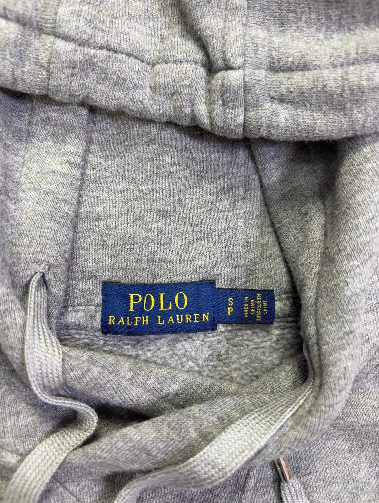 Sudadera larga / tipo Vestido con capucha Polo Ralph Lauren gris con detalles de cremalleras laterales Mujer 👩   5