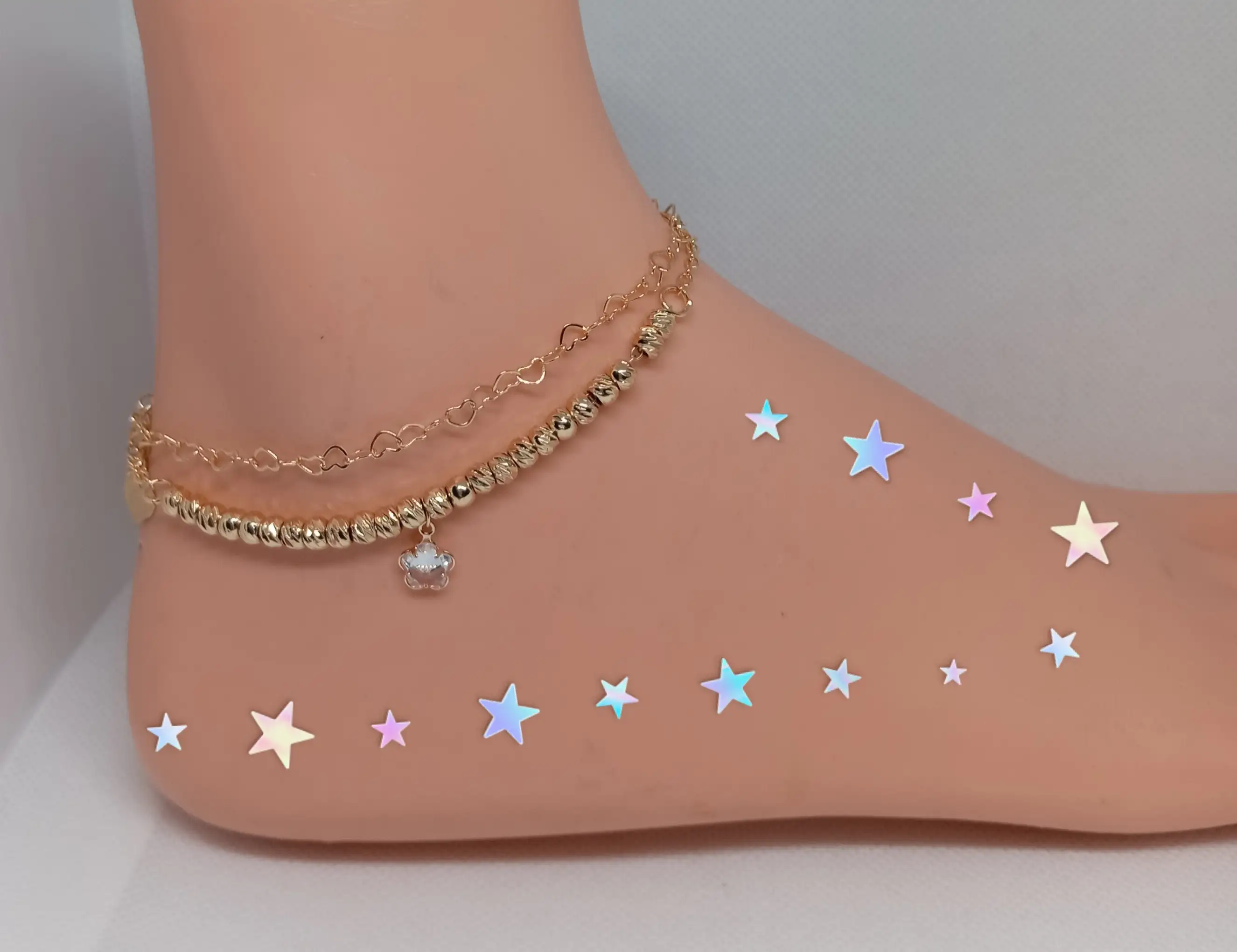 Tobillera de estrella de cristal