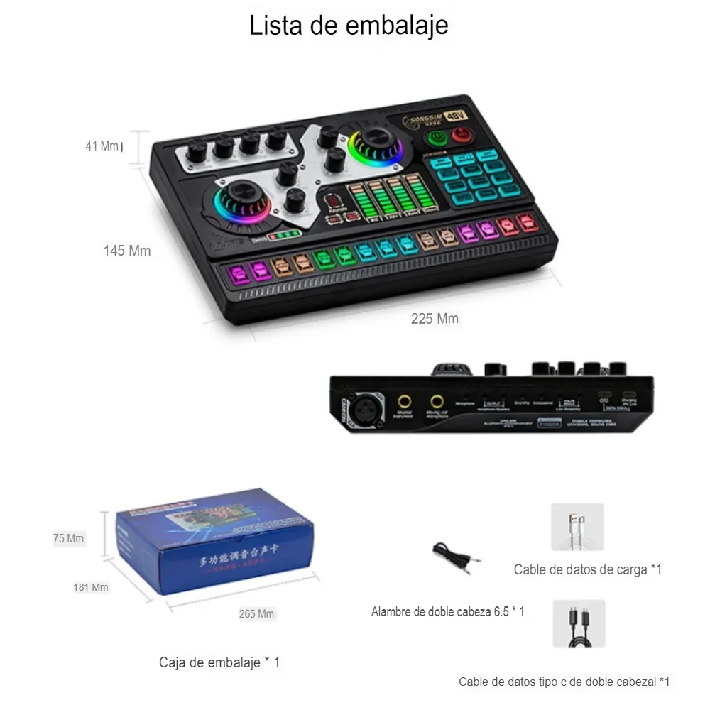 Micrófono Con Tarjeta de Sonido Profesional  6