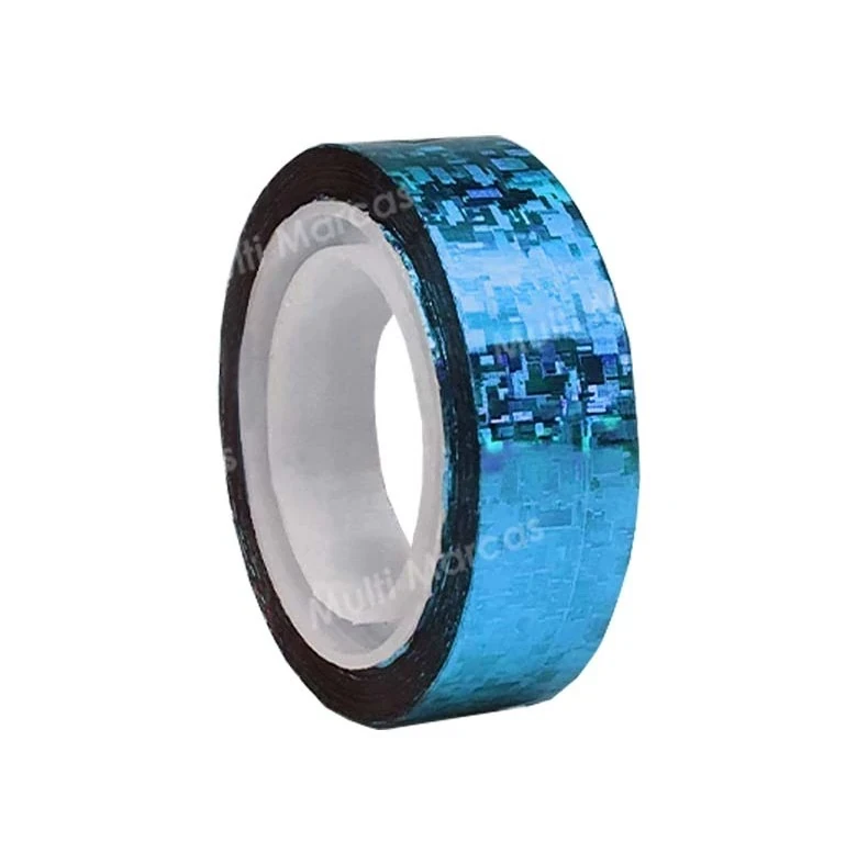 Cinta azul cielo adhesiva holográfico 