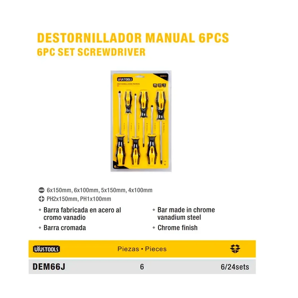 DESTORNILLADOR MANUAL UYUST SET/6 PZS