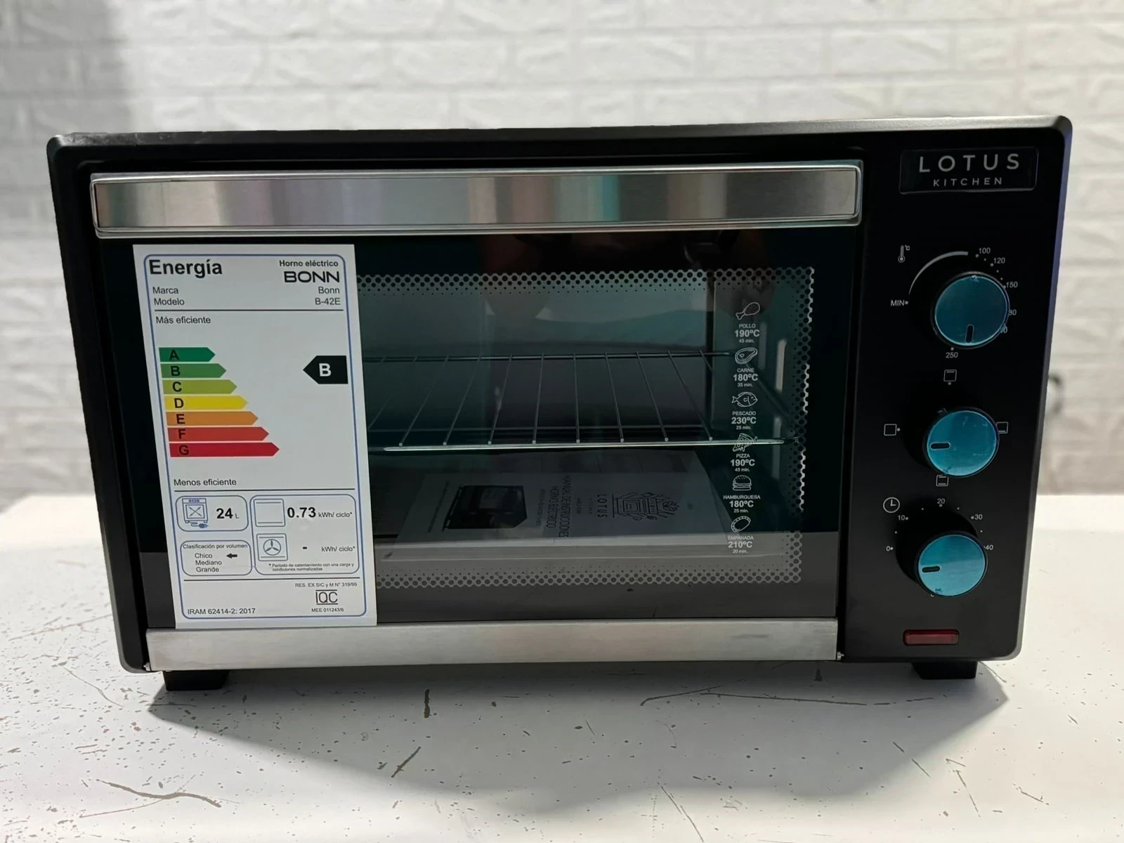 HORNO ELECTRICO LOTUS 24L Mod 42E 1600w
