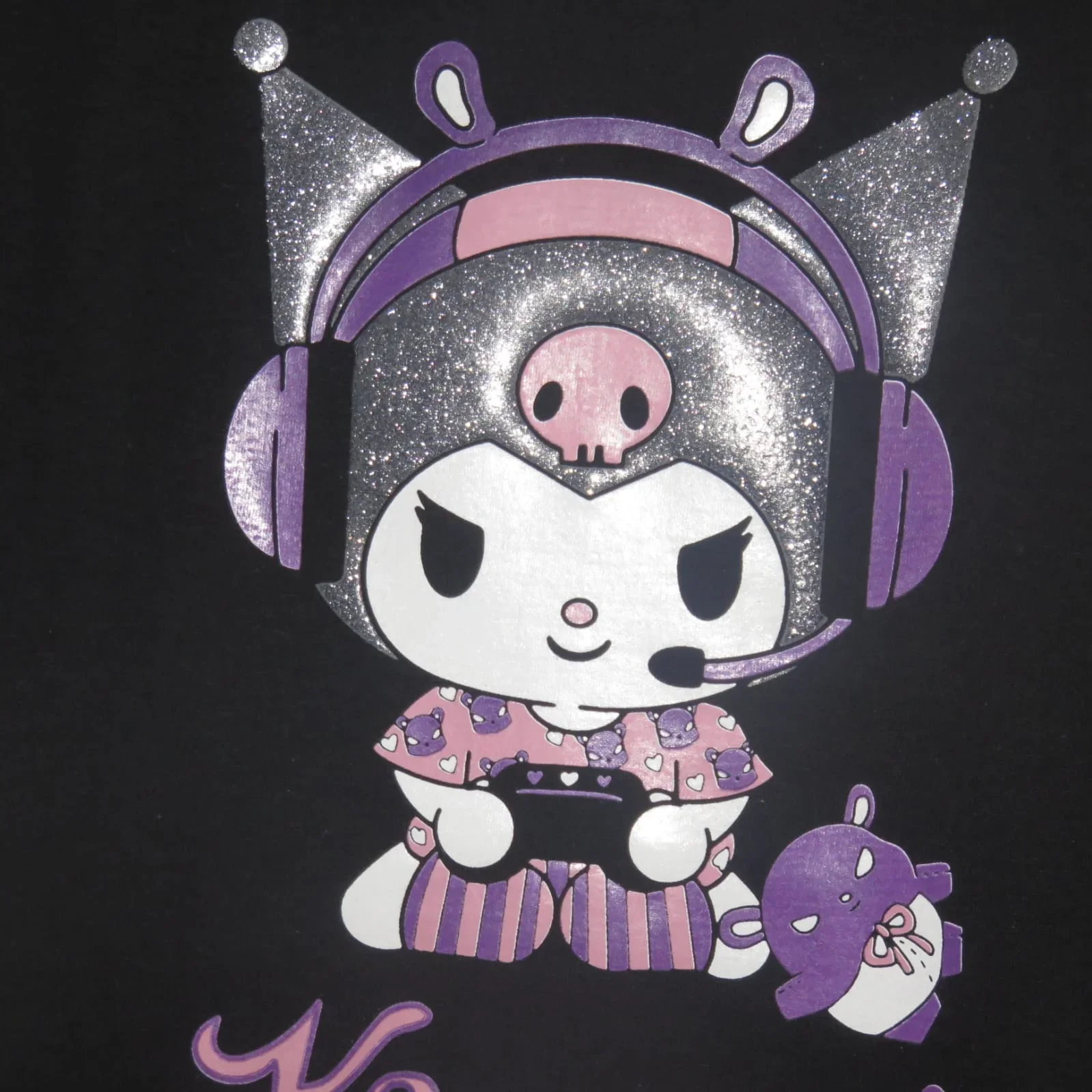 Playera de Kuromi gamer con efecto 3