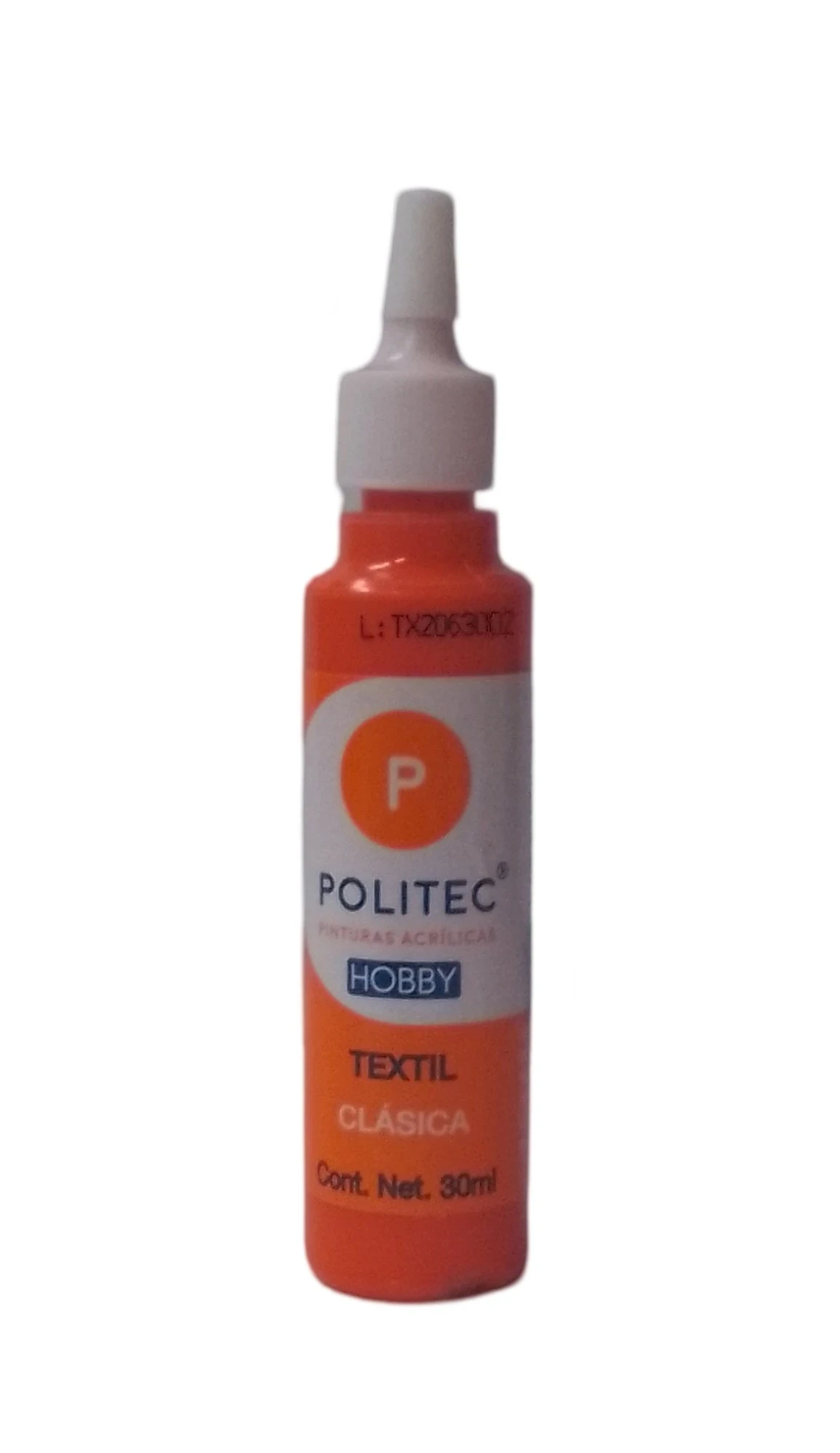 Pintura textil 30 ml politec naranja 