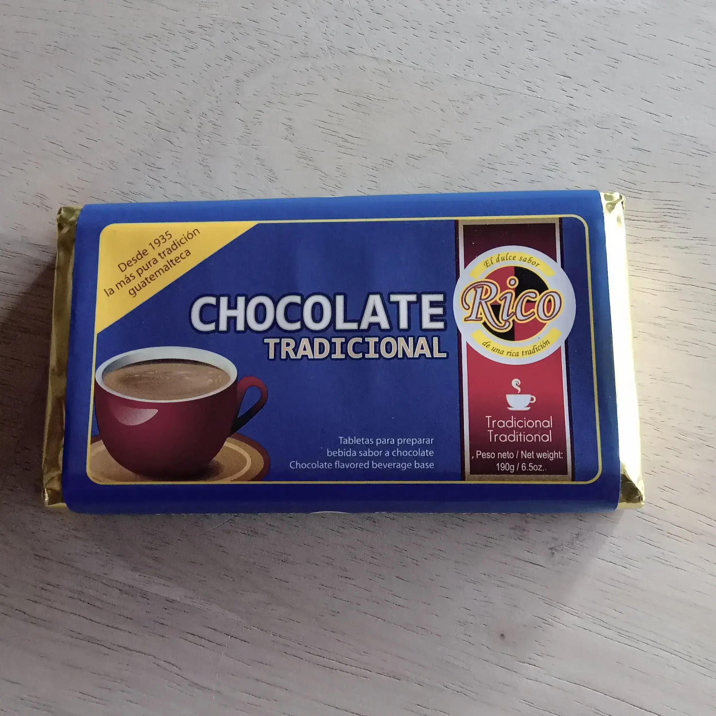 Chocolate rico tradicional 190 g