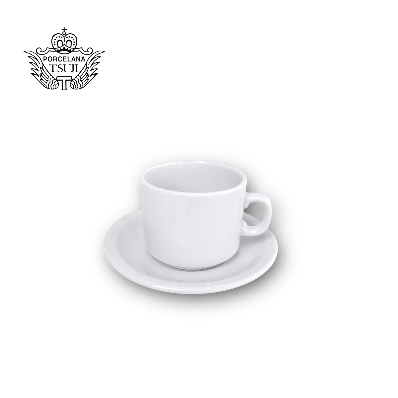 Taza de cafe con plato tsuji linea 450