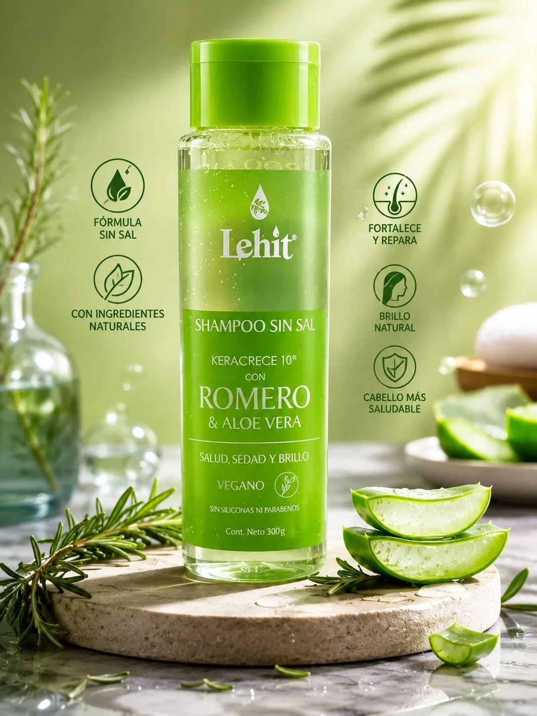 lehit shampoo tarro x500g romero
