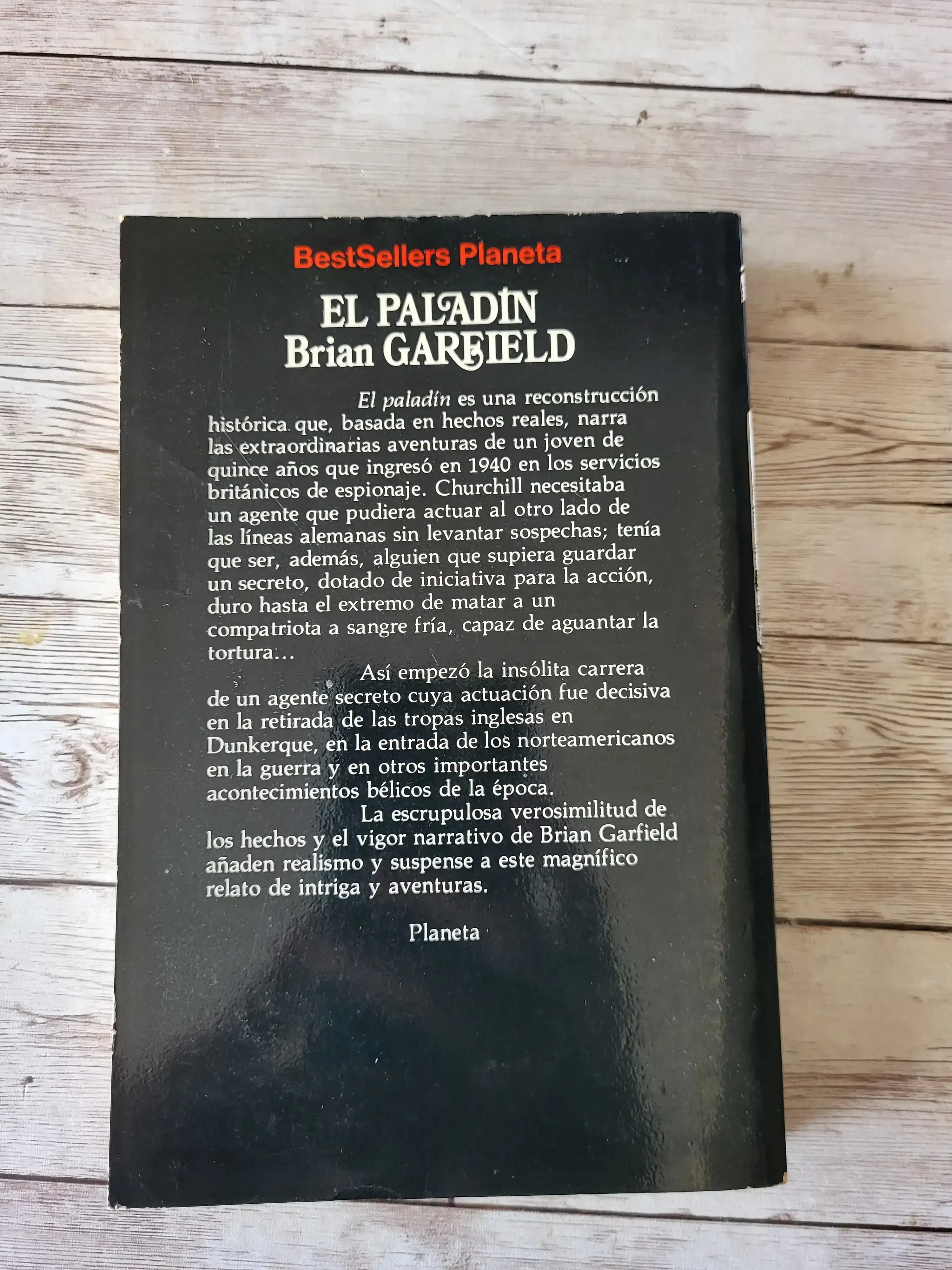 El Paladin / Brian Garfield / Novela / Guerra / Espionaje / Suspenso historico 2