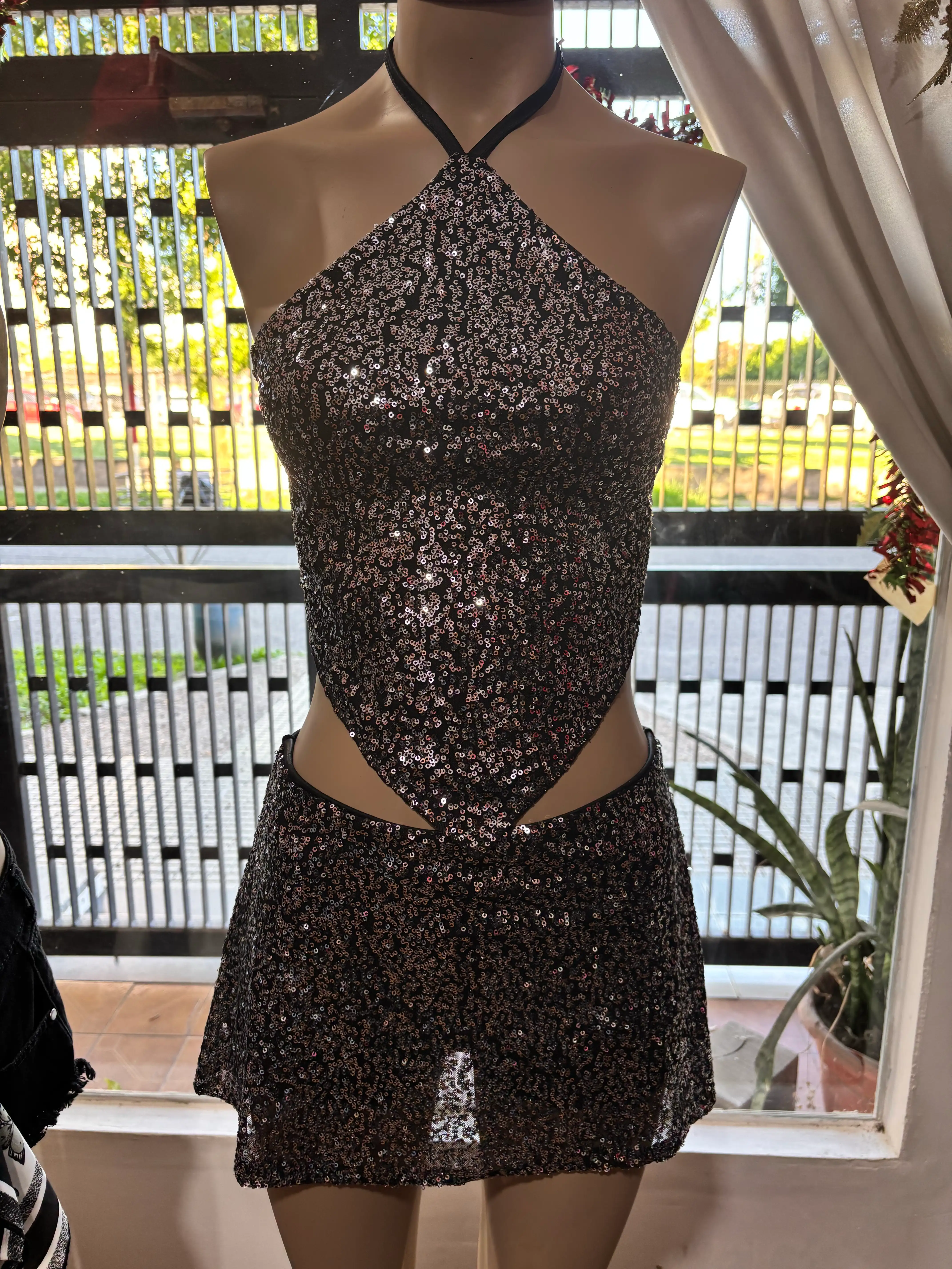 Skort lentejuelas