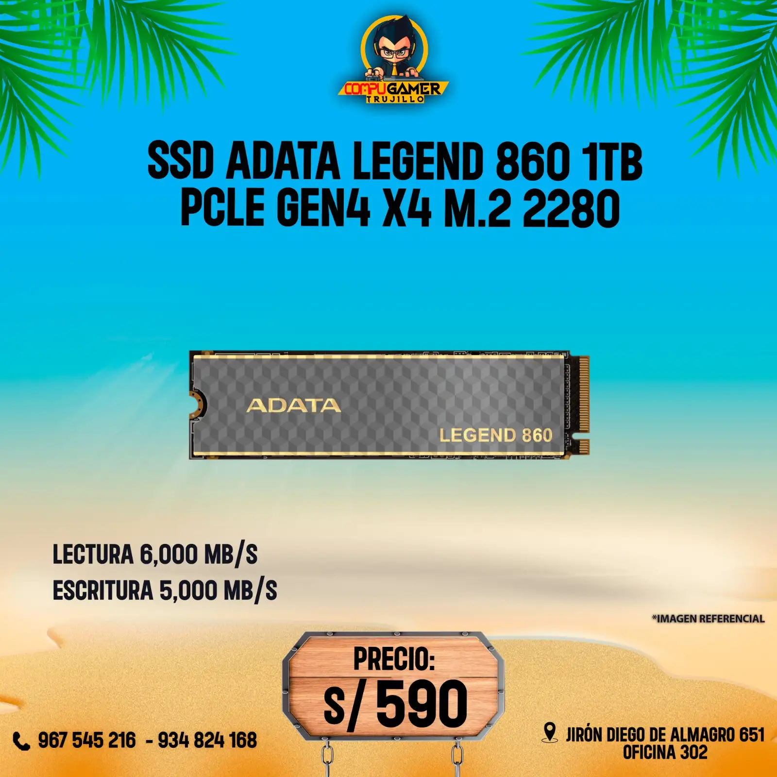SSD ADATA LEGEND 880 1TB GEN4X4 M.2 2280