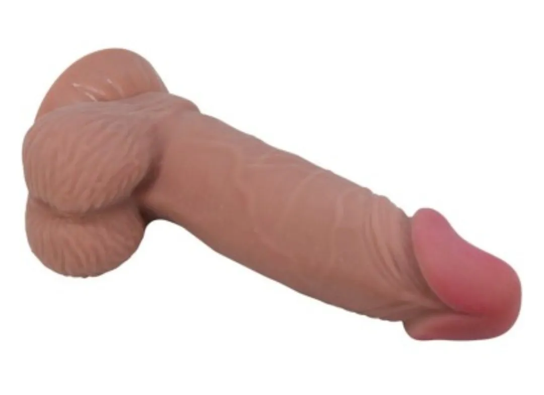PRETTY LOVE - SLIDING SKIN SERIES DILDO REALÍSTICO CON VENTOSA PIEL DESLIZANTE MORENO 19.4 CM 3