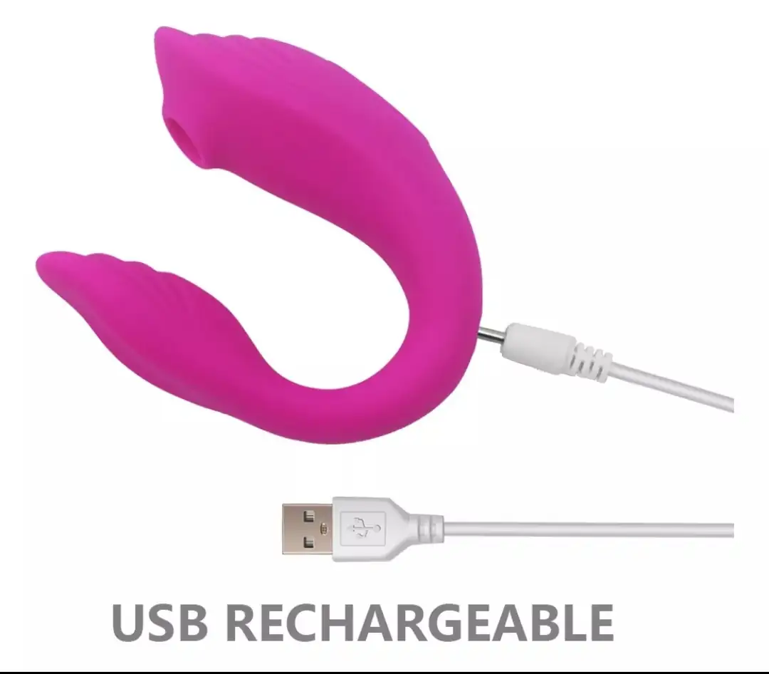 Vibrador U con succión y control  4