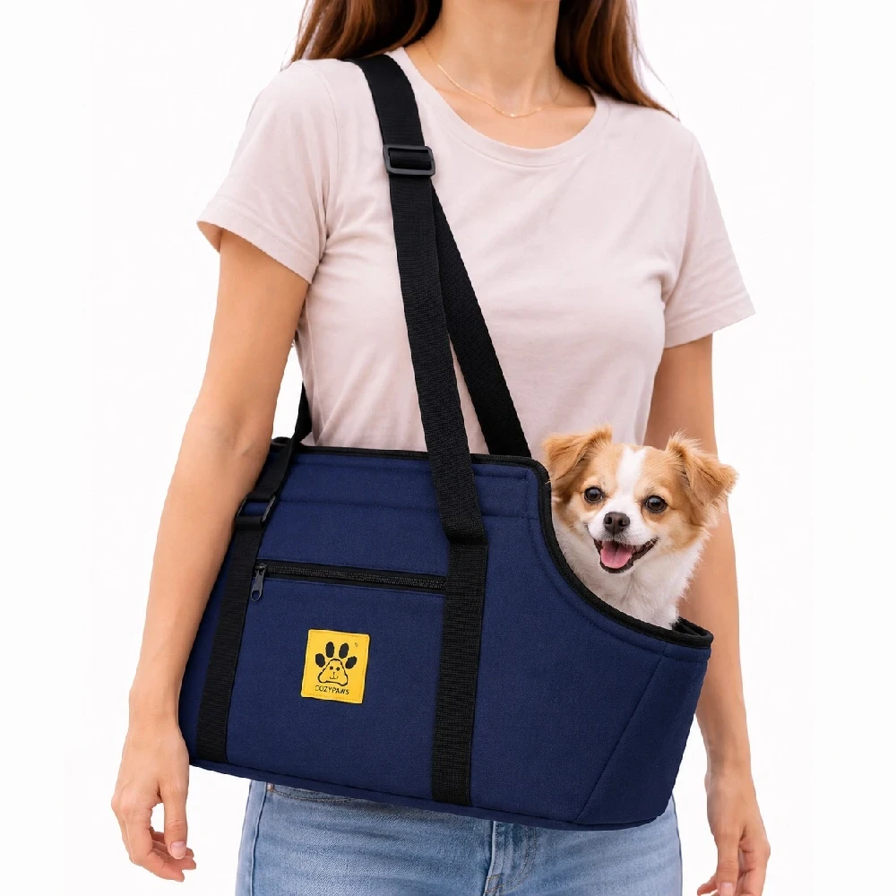 Cartera transportadora azul talla M