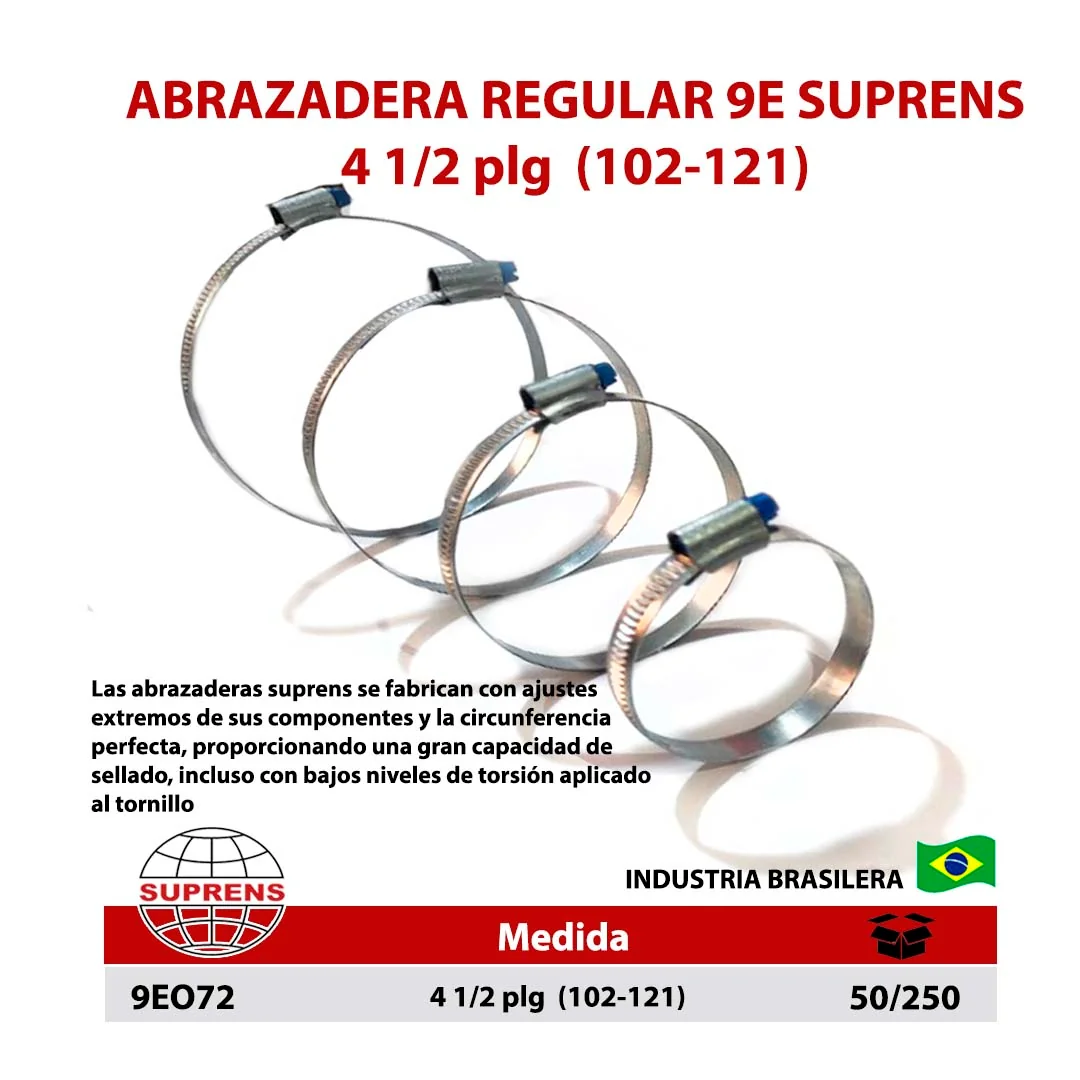 ABRAZADERA Estampada 9E SUPRENS 4 1/2" (102-121)