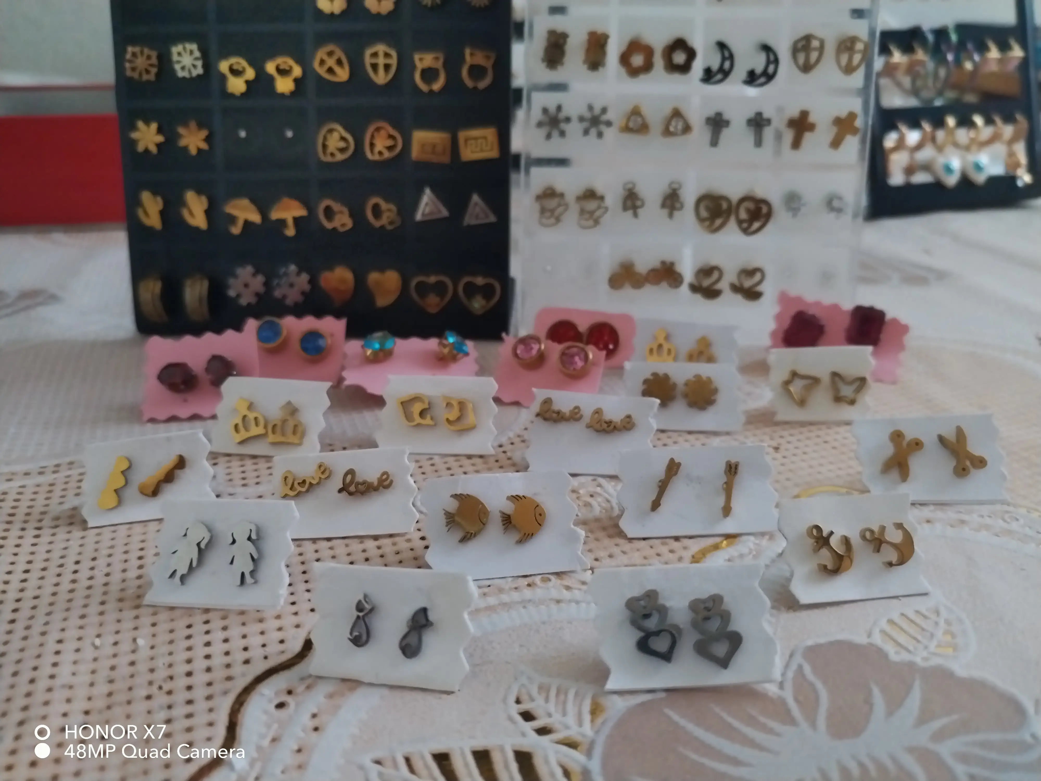 💞aretes pequeños de acero