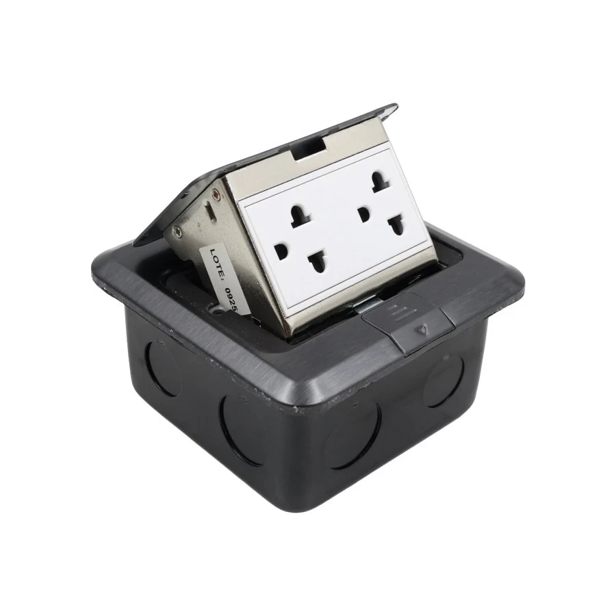TOMACORRIENTE DOBLE PISO NEGRO 110V 10A