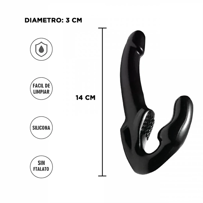 Strap On Gun con vibrador 14x3cm